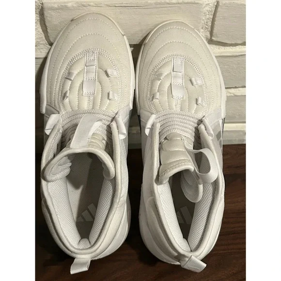 Adidas Exhibit Select Mid Basketball Womens White Sneakers Athletic Shoes Size 9 - Picture 10 of 13